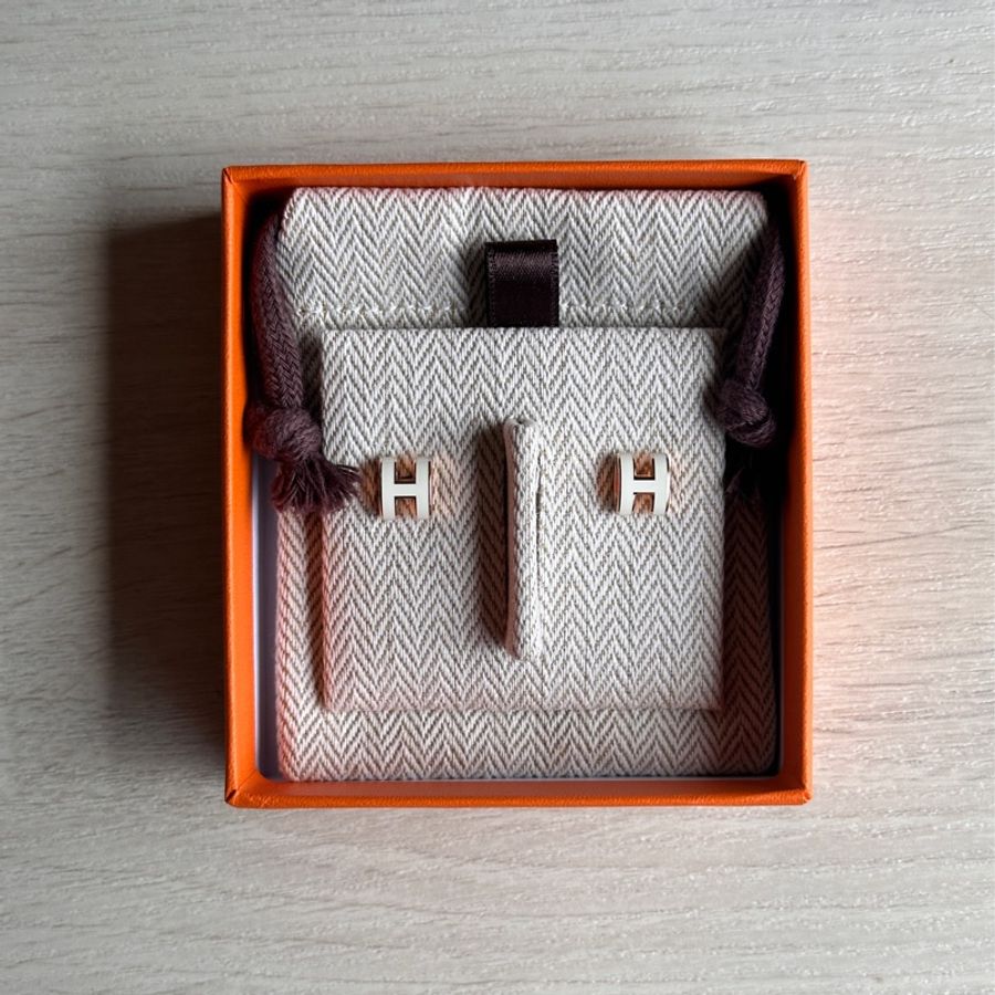 （💔已售）Hermes 愛馬仕 Mini Pop H項鍊💕玫瑰金×白色 全新全配-9