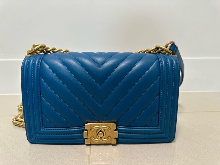 Chanel Boy 25 土耳其藍-0