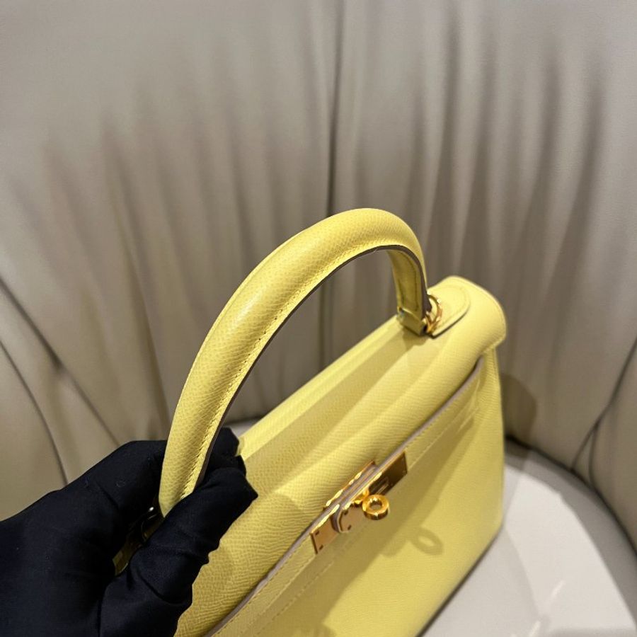 Kelly28 檸檬黃 金扣-5