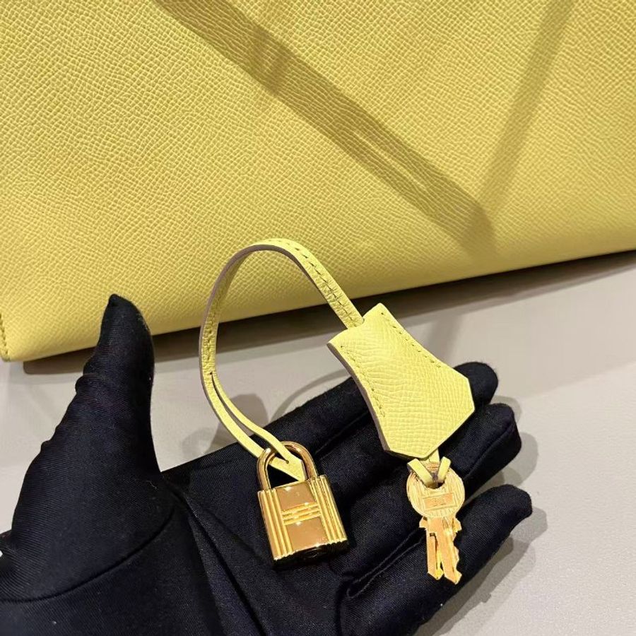 Kelly28 檸檬黃 金扣-8