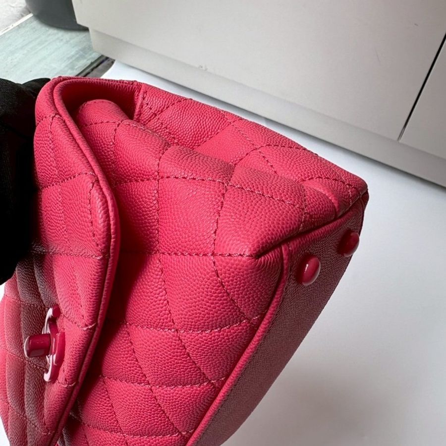 Chanel 珊瑚粉荔枝皮 coco handle 19-9
