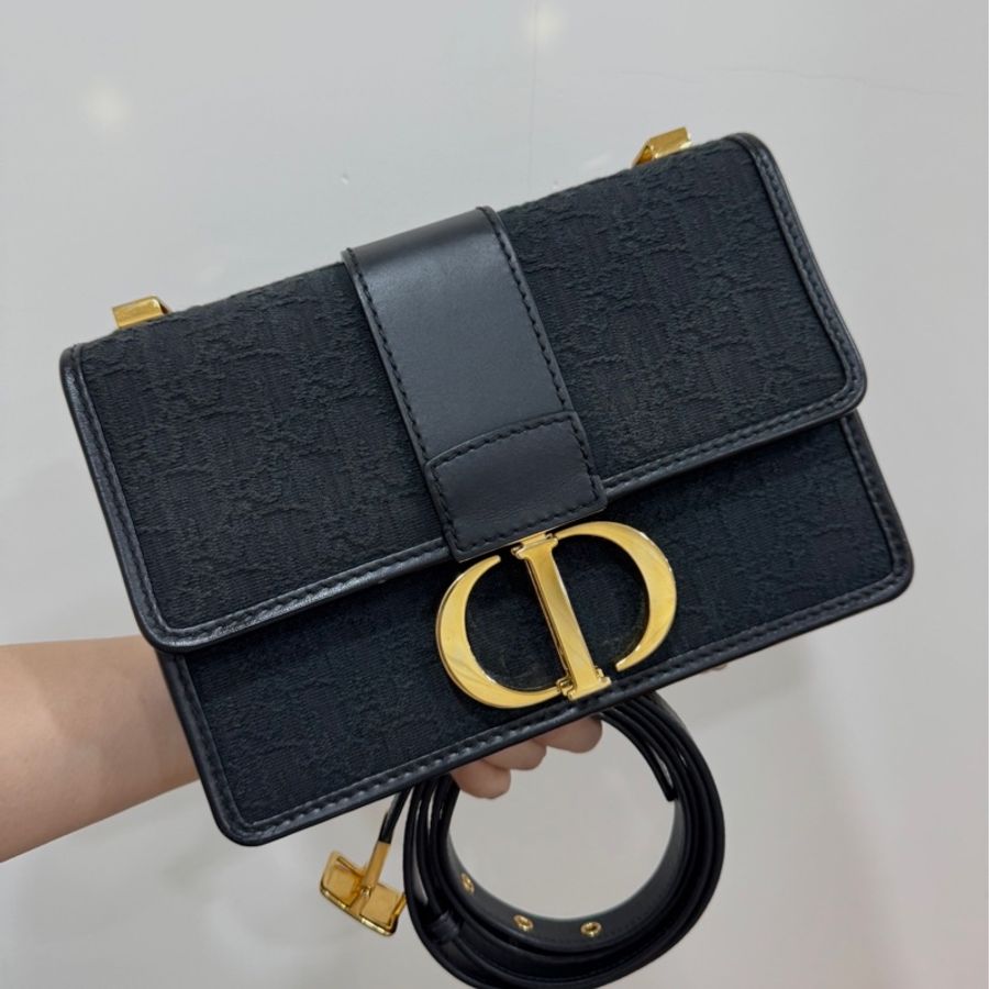 DIOR 迪奧 CD 黑色 老花 蒙田 斜背包 側背包 肩背包 手提包-1