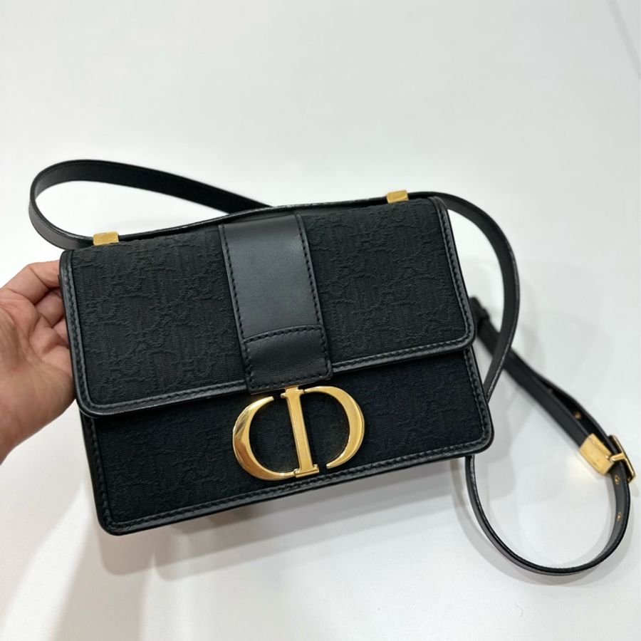 DIOR 迪奧 CD 黑色 老花 蒙田 斜背包 側背包 肩背包 手提包-18