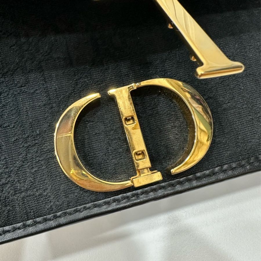 DIOR 迪奧 CD 黑色 老花 蒙田 斜背包 側背包 肩背包 手提包-33