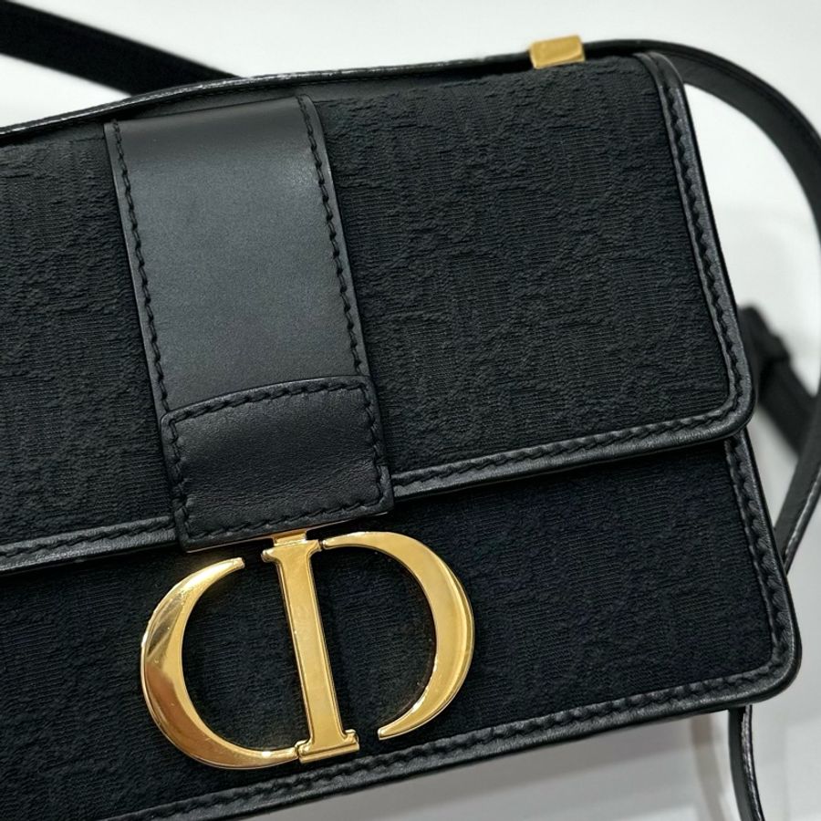DIOR 迪奧 CD 黑色 老花 蒙田 斜背包 側背包 肩背包 手提包-47