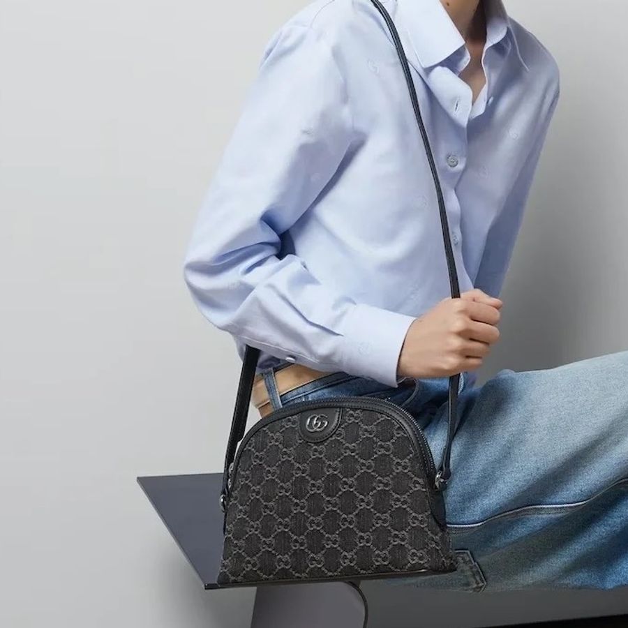 #24春夏新款 #8w入手 #近新全配 Gucci Ophidia單寧牛仔貝殼包🉑送禮🎁-1