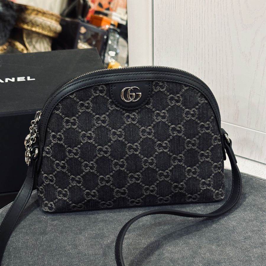 #24春夏新款 #8w入手 #近新全配 Gucci Ophidia單寧牛仔貝殼包🉑送禮🎁-3