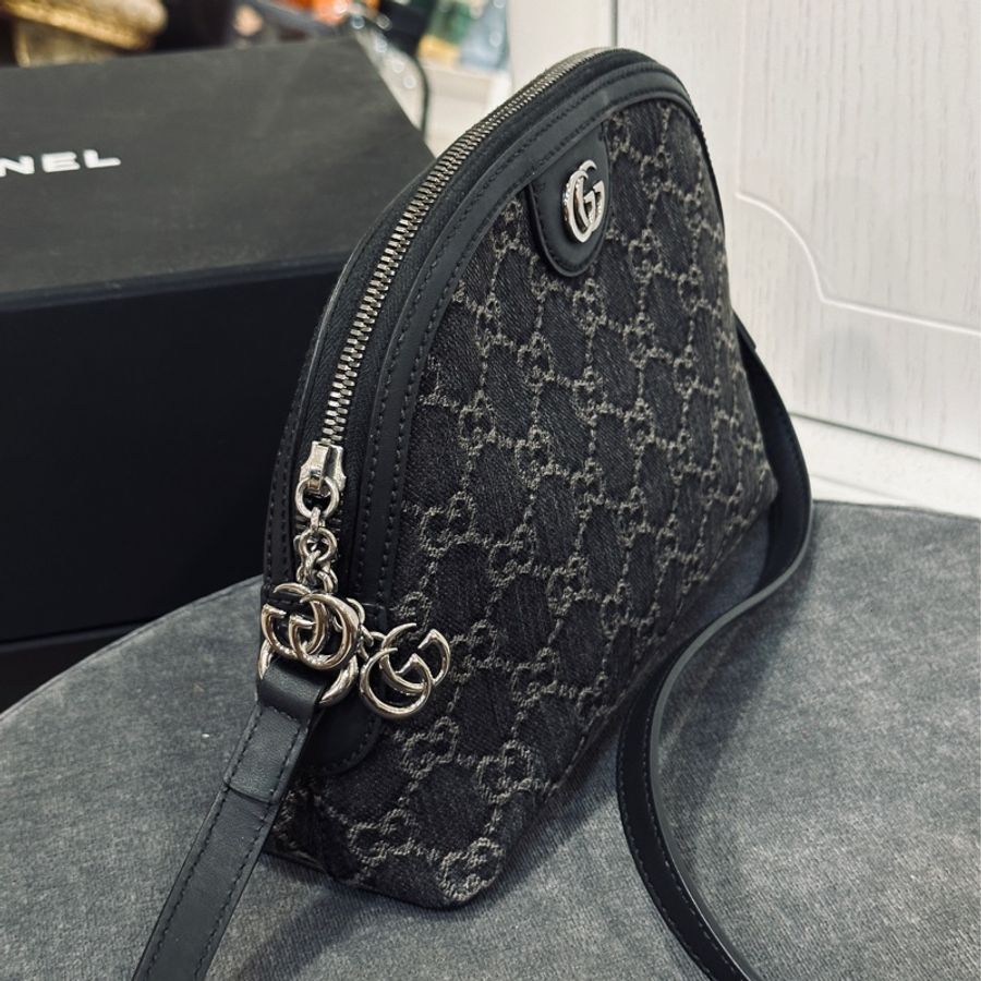 #24春夏新款 #8w入手 #近新全配 Gucci Ophidia單寧牛仔貝殼包🉑送禮🎁-4