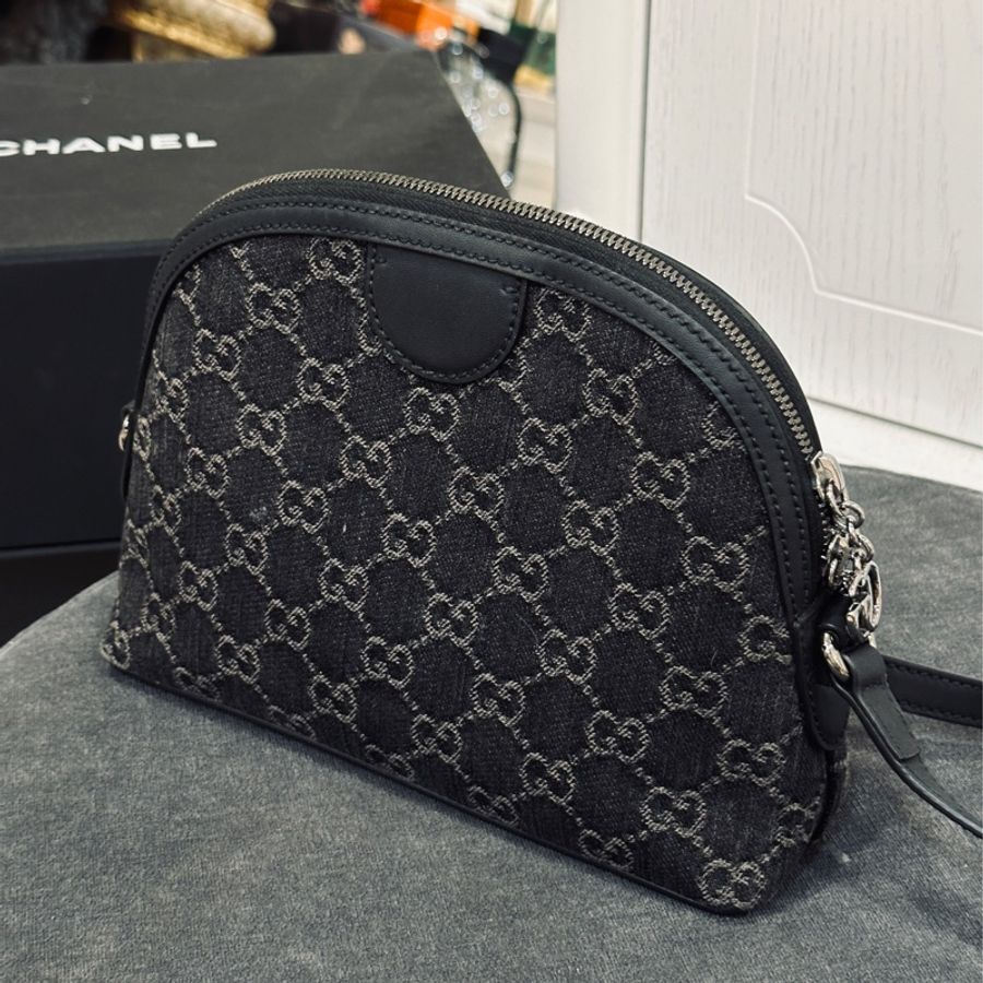 #24春夏新款 #8w入手 #近新全配 Gucci Ophidia單寧牛仔貝殼包🉑送禮🎁-5