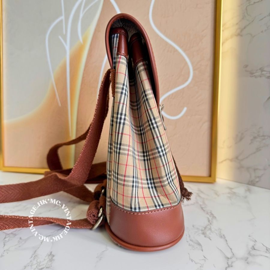 Burberrys Vintage Mini Backpack 中古 經典格仔 迷你 背包-9