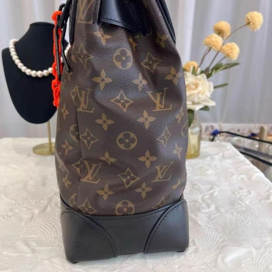 LV 19ss virgil steamer 老花手提斜背包39*38*15 99新 配件塵袋-4