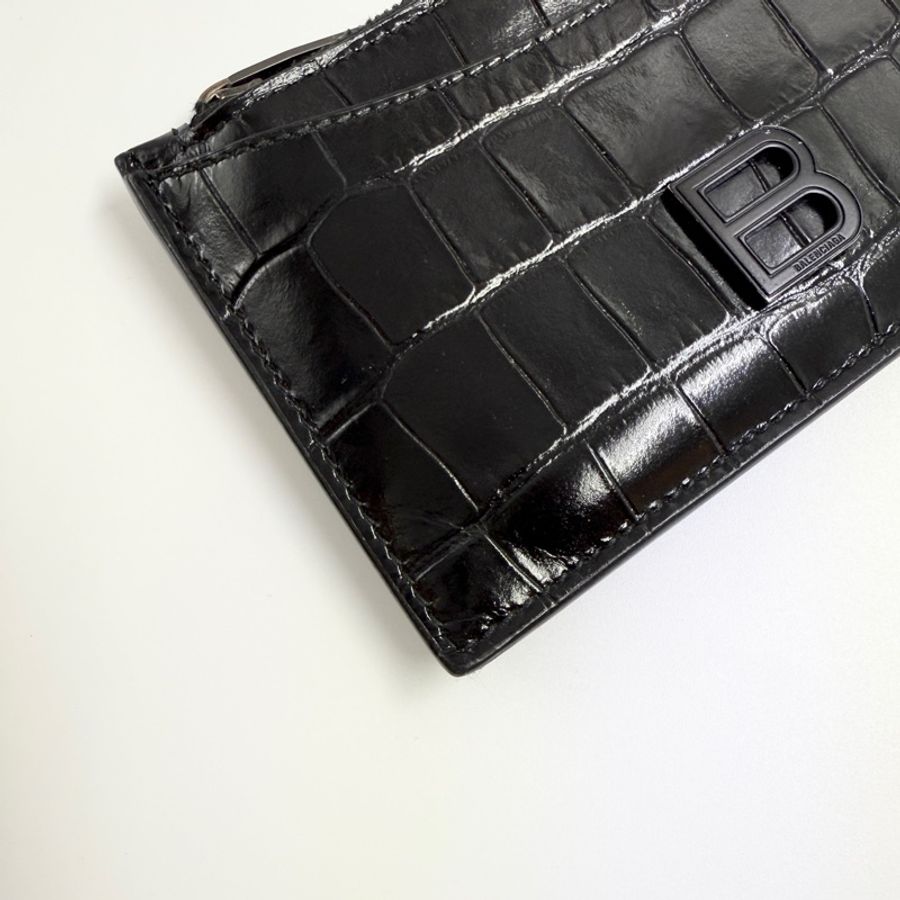 BALENCIAGA沙漏零錢卡包so black-2