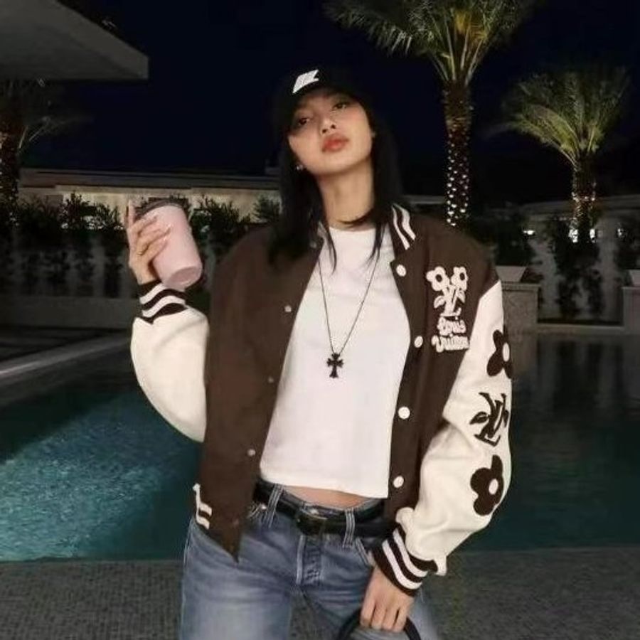 LV🤍Louis Vuitton x Tyler 棕色棒球夹克 尺寸44碼 全新 原價近25萬-0