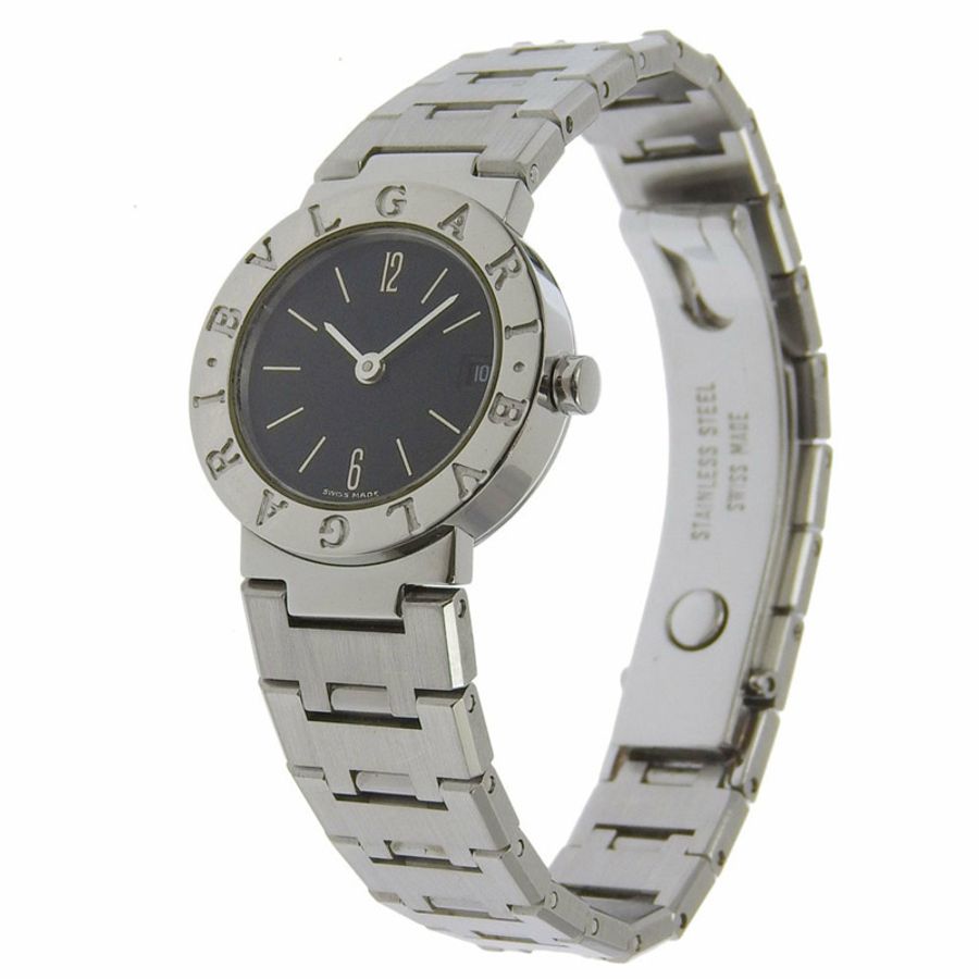 BVLGARI 寶格麗手錶 BB23SS 不鏽鋼石英類比顯示黑色錶盤女款 I220724028-1