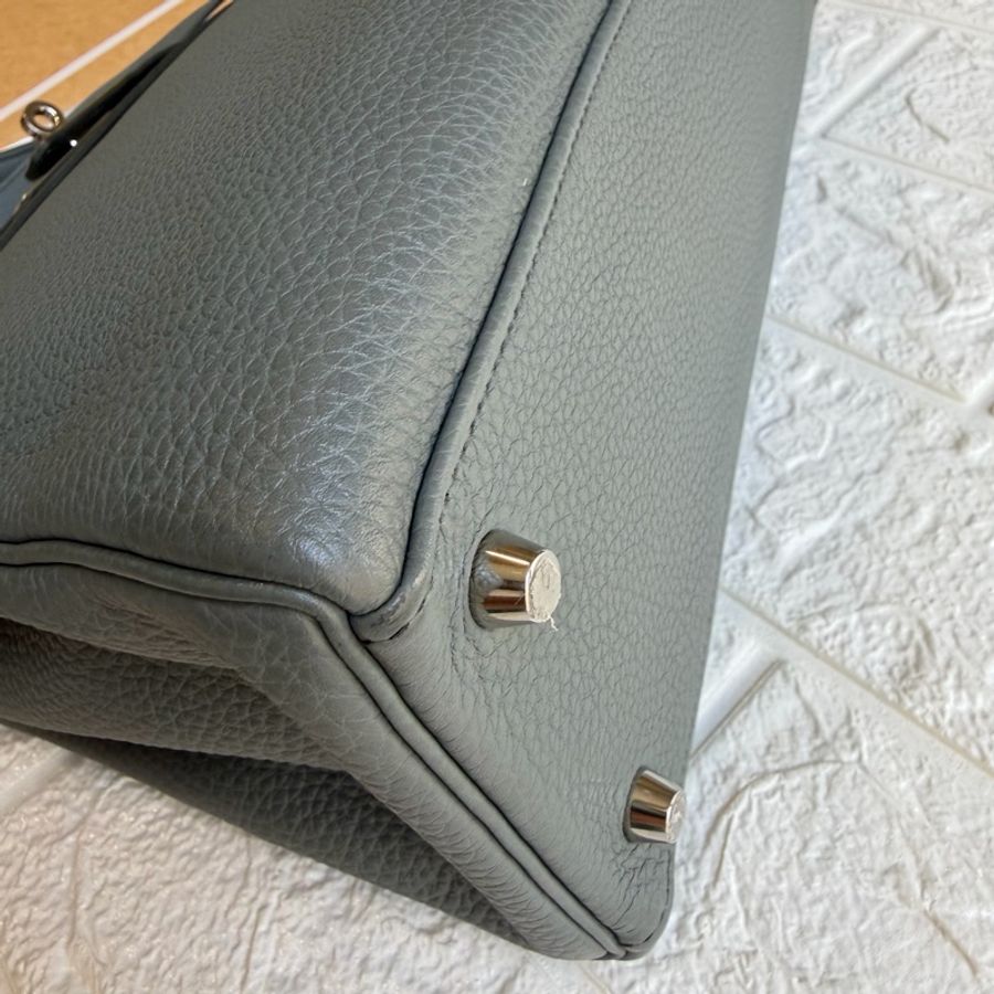 Hermes Kelly bag 愛馬仕凱莉包 32cm 杏仁綠 銀釦-11