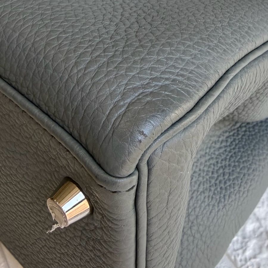 Hermes Kelly bag 愛馬仕凱莉包 32cm 杏仁綠 銀釦-17