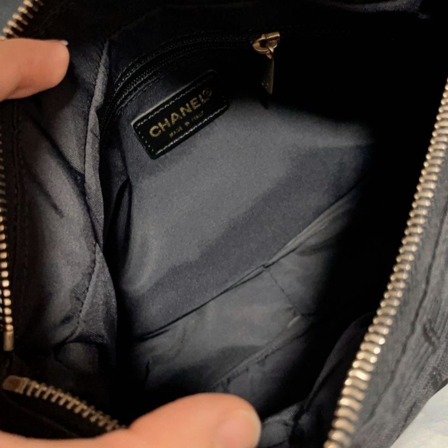 CHANEL Vintage 冰格 HOBO 腋下包-8