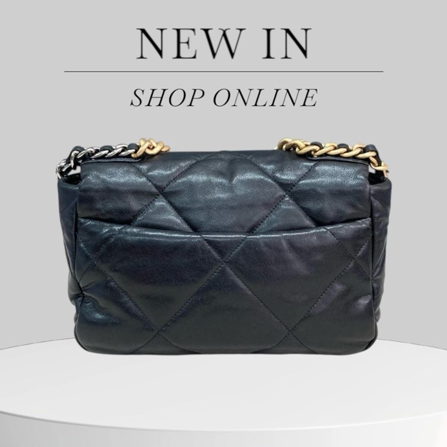 Chanel 19bag small 黑金-1