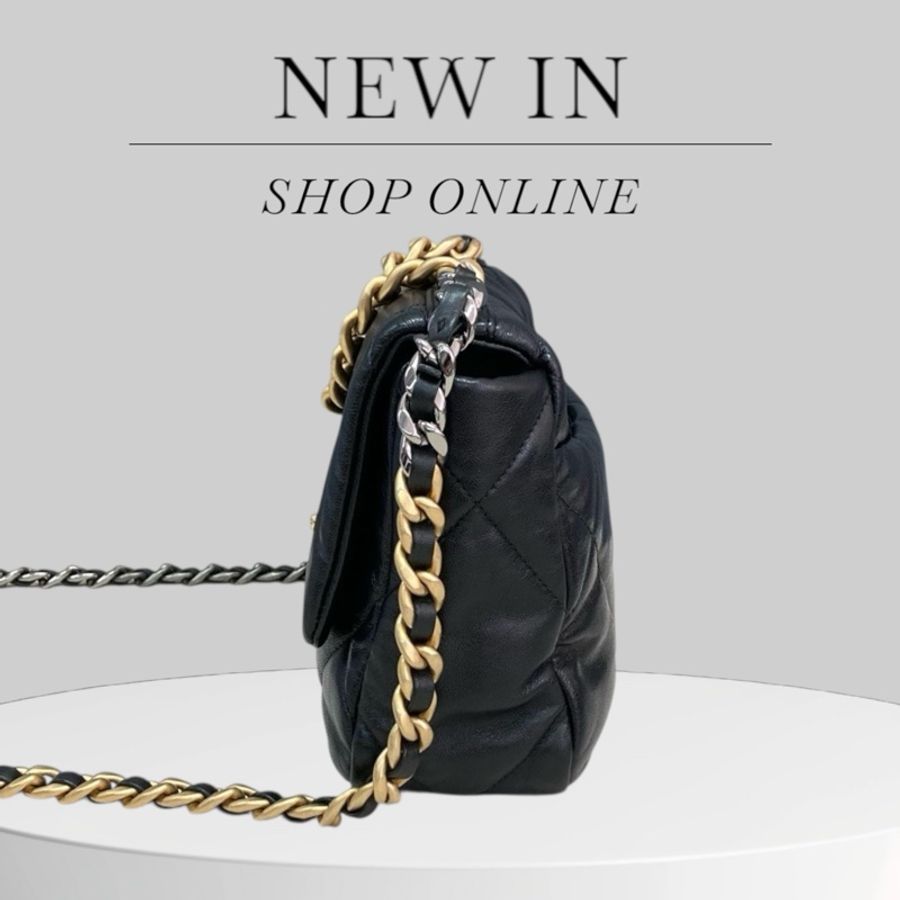 Chanel 19bag small 黑金-2