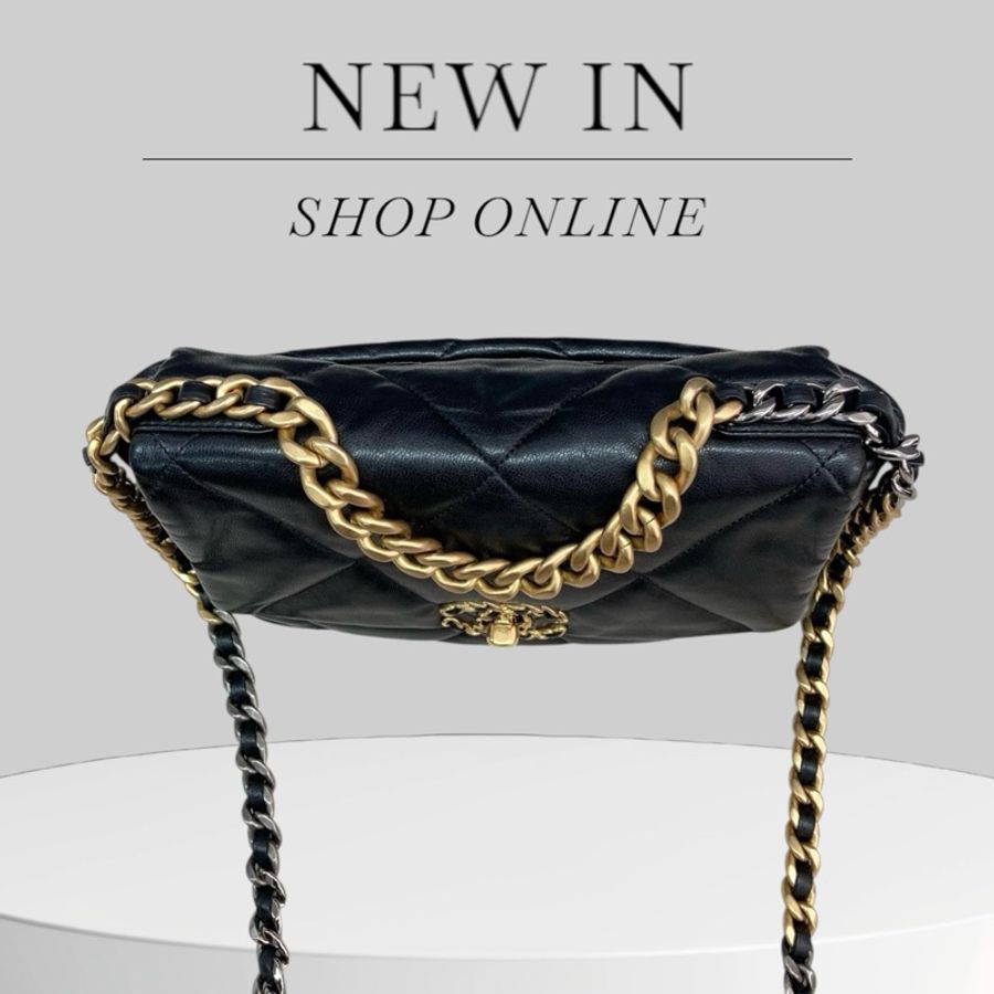 Chanel 19bag small 黑金-3