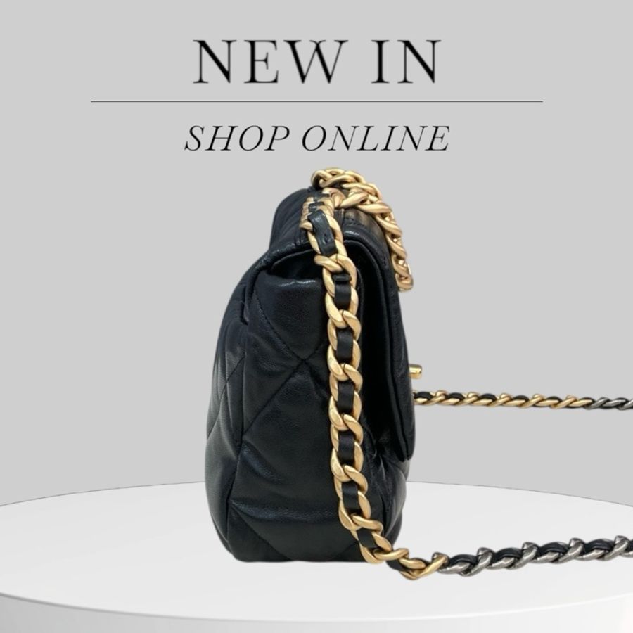 Chanel 19bag small 黑金-4