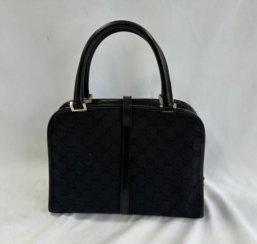 Gucci 黑色 GG 帆布 Jackie 包 黑色-4