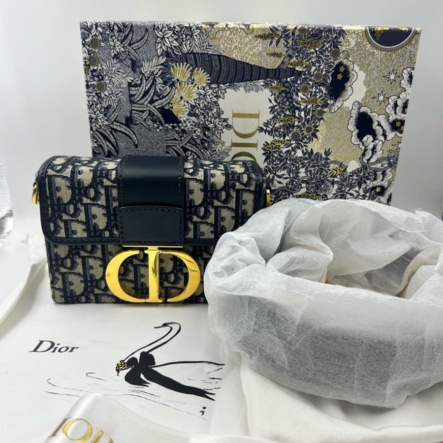 Dior迪奧老花蒙田box mini盒子包-5