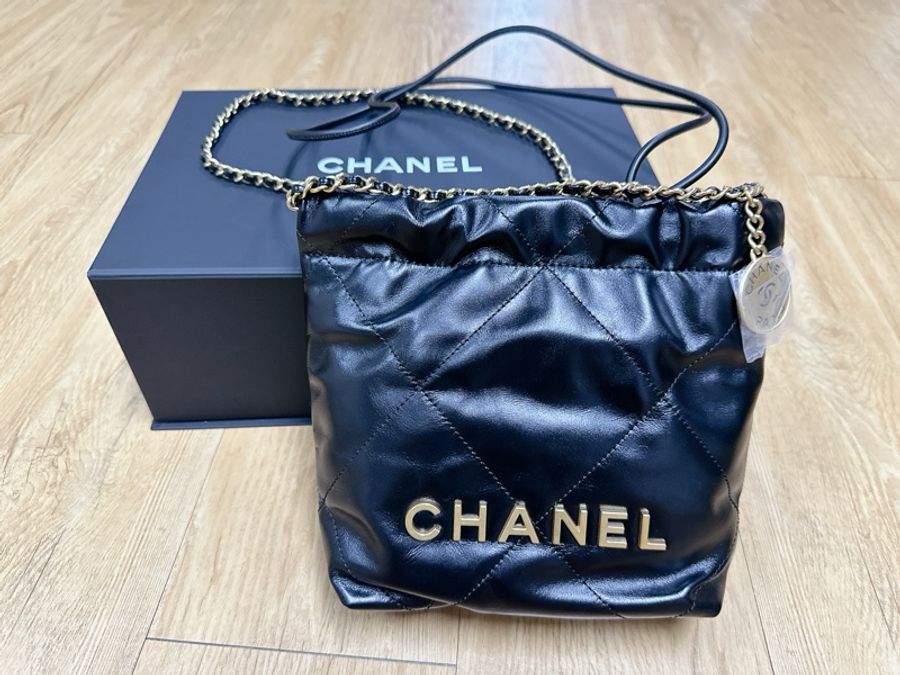 香奈兒 CHANEL 22bag mini 迷你垃圾袋包 小香22bag 全新-6