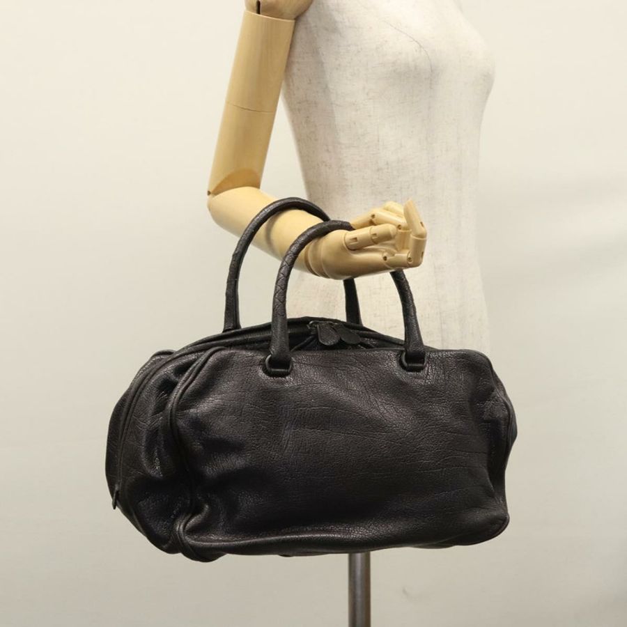 【日本直送】BOTTEGA VENETA 山羊皮手提包 黑色 正品 mr1050V-21