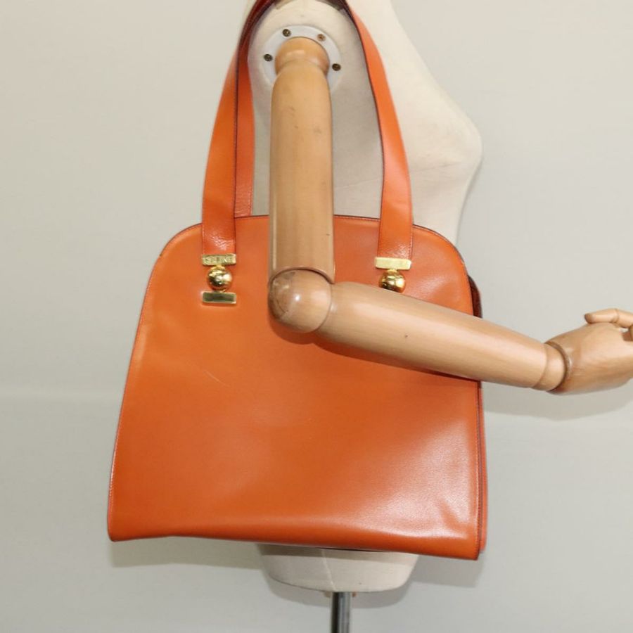【日本直送】CELINE 托特包 皮革 金橙色 正品 BD725V-20