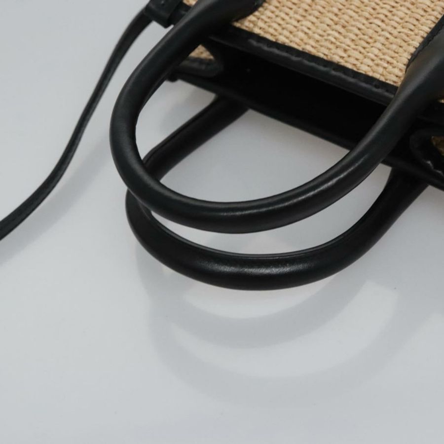 【日本直送】范思哲拉菲草編織兩用手提包 米色 正品 EC392AV-6