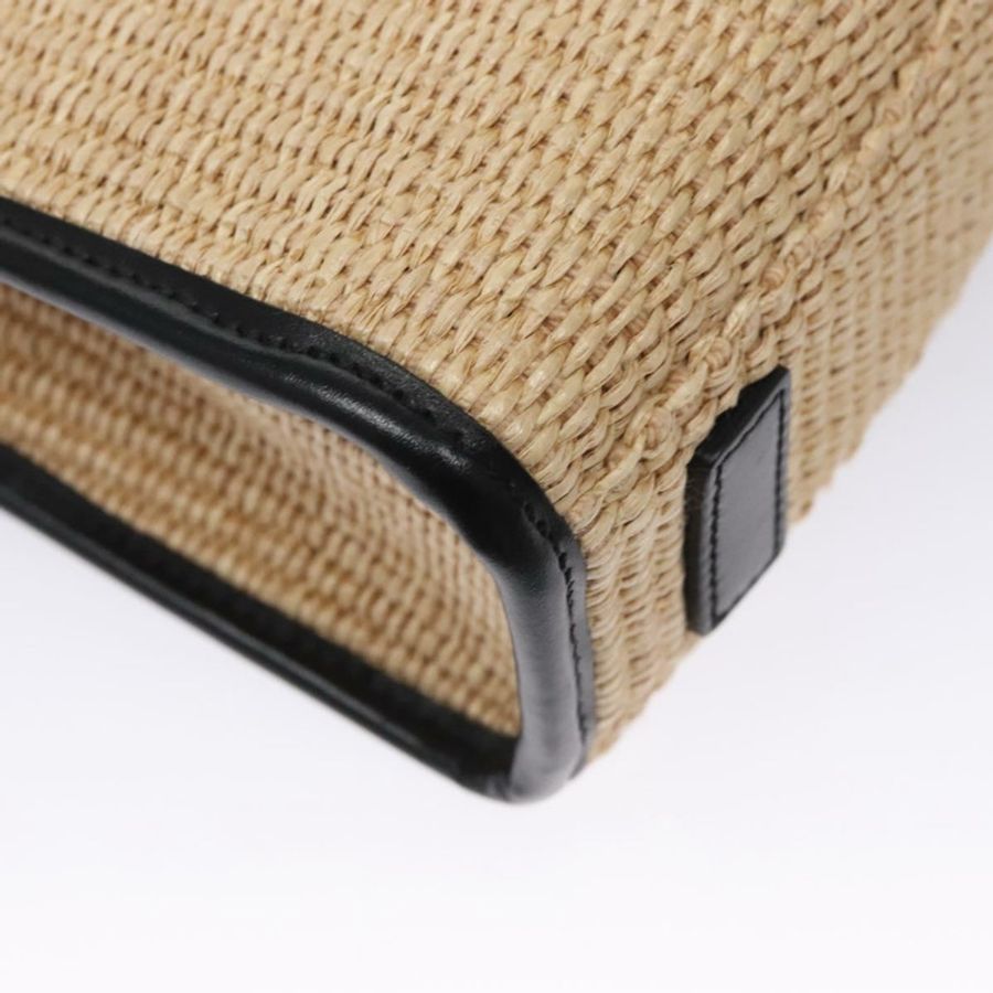 【日本直送】范思哲拉菲草編織兩用手提包 米色 正品 EC392AV-16