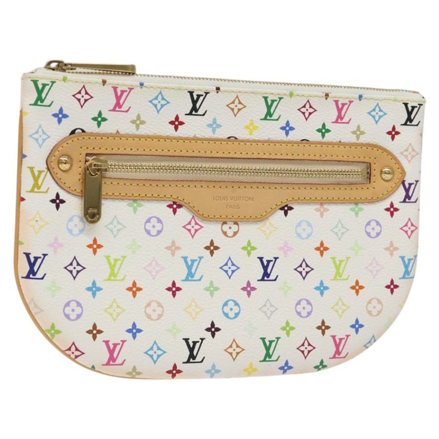 【日本直送】路易威登 Monogram Multicolor Pochette GM 手拿包 白色 M60027 正品 BA939SAM-0