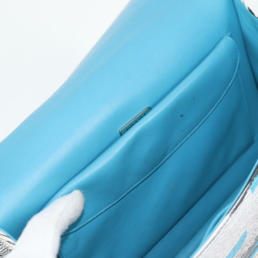 【日本直送】PRADA 鏈條單肩包 皮革 藍色 銀色 正品 KD283M-24
