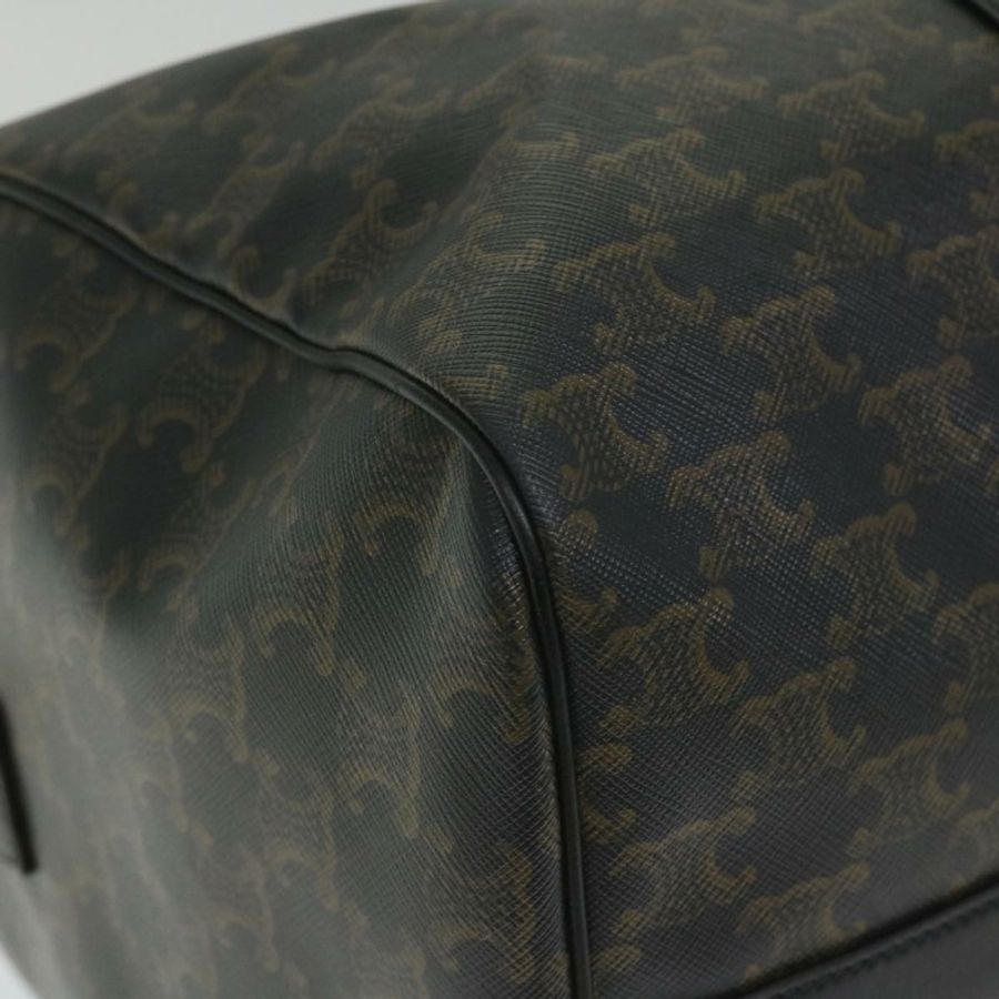 【日本直送】CELINE Triomphe 帆布波士頓包 PVC 皮革 2way 黑色 Auth hk880V-14