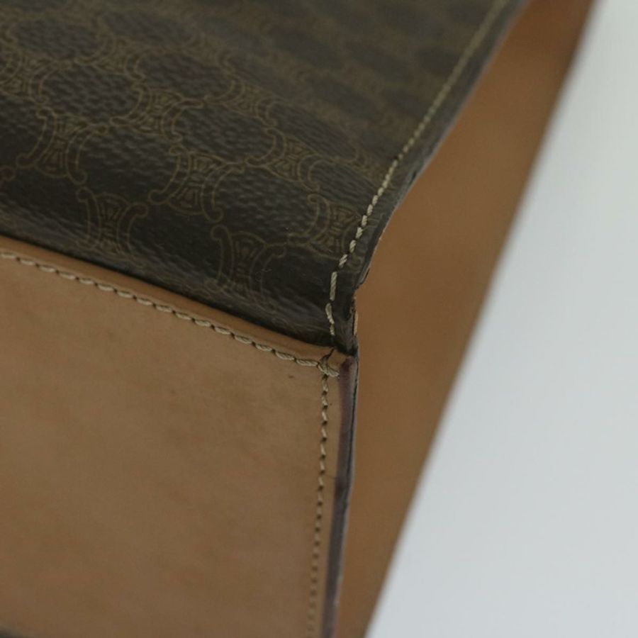 【日本直送】CELINE Macadam帆布手提包 PVC皮革 棕色 正品 am5411V-7