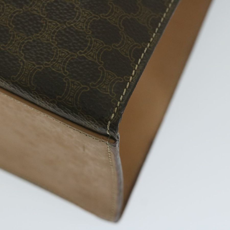 【日本直送】CELINE Macadam帆布手提包 PVC皮革 棕色 正品 am5411V-15