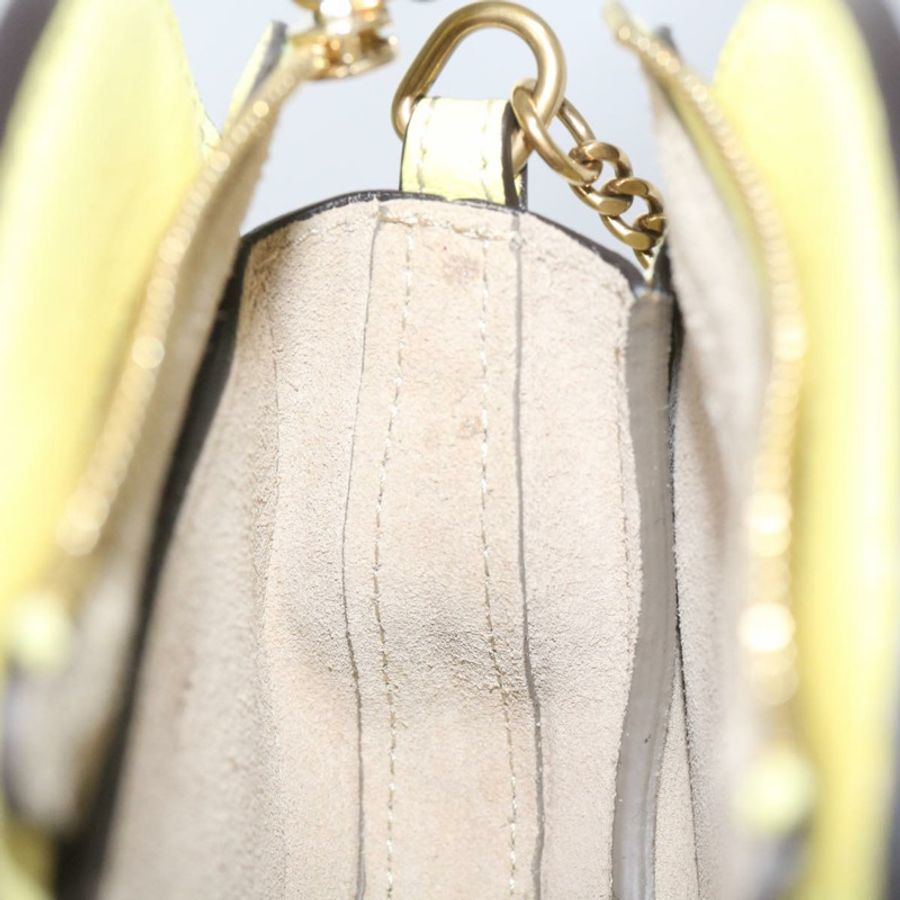 【日本直送】Chloe Pixy 手提包 絨面革 兩用 黃色 正品 65664V-21