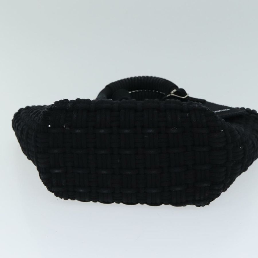 【日本直送】BALENCIAGA Bistro 手提包 帆布 2way 黑色 671342 Auth bs15695V-4