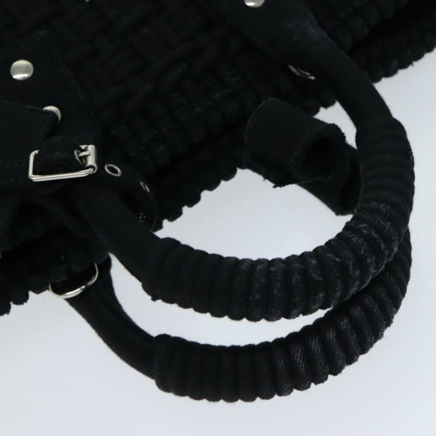 【日本直送】BALENCIAGA Bistro 手提包 帆布 2way 黑色 671342 Auth bs15695V-7