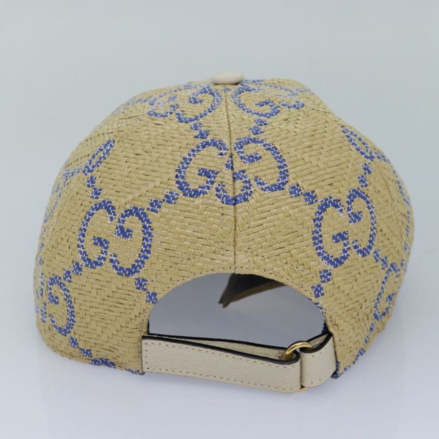 【日本直送】GUCCI GG帆布拉菲草帽 L碼 米色 701713 正品 am6474V-2