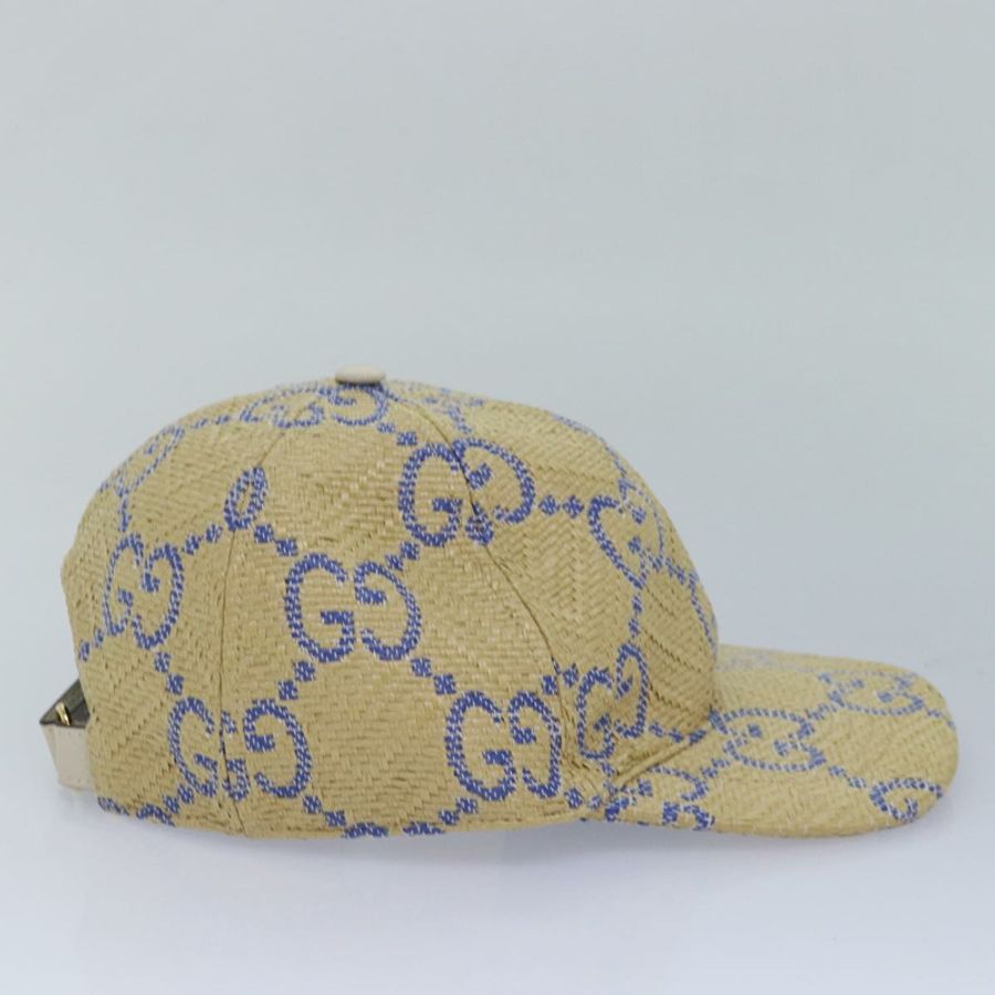 【日本直送】GUCCI GG帆布拉菲草帽 L碼 米色 701713 正品 am6474V-3