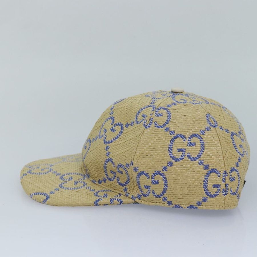 【日本直送】GUCCI GG帆布拉菲草帽 L碼 米色 701713 正品 am6474V-4