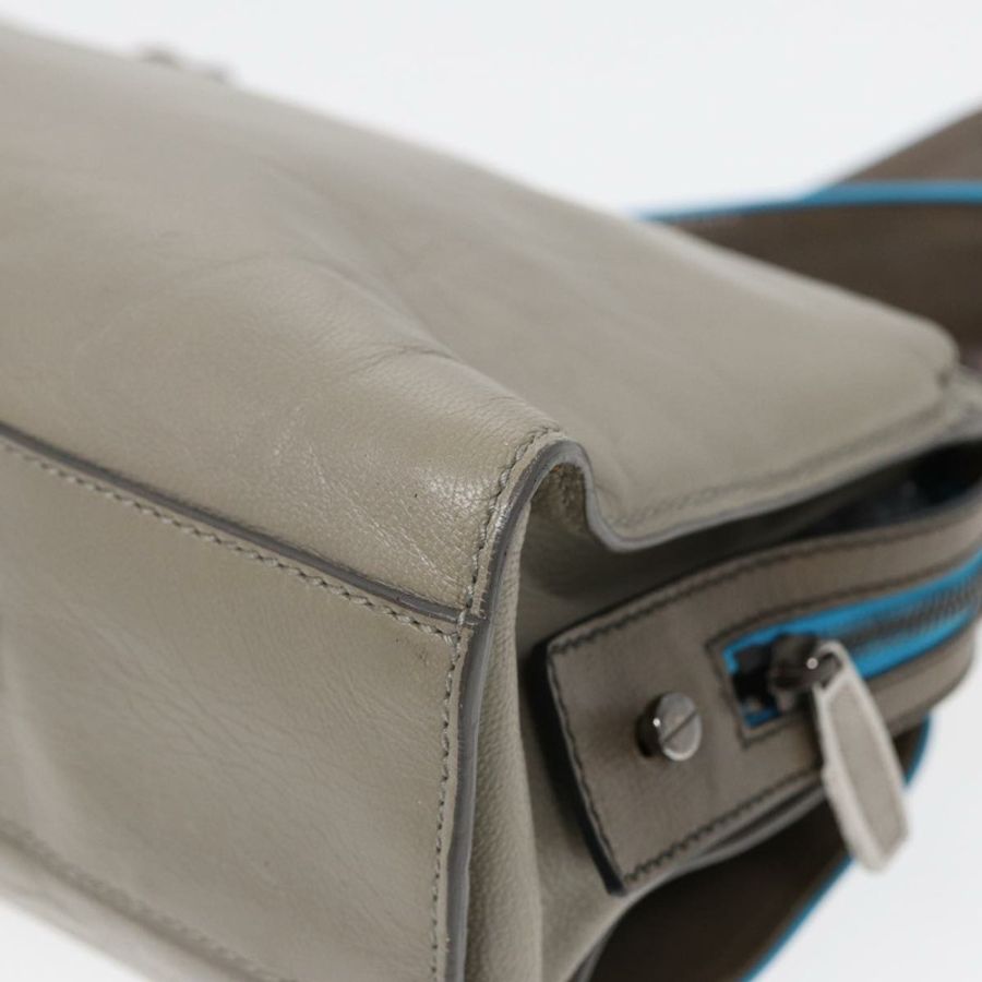 【日本直送】BALENCIAGA 旋轉鎖扣鏈單肩包 皮革 米色 灰色 銀色 正品 am6814V-14