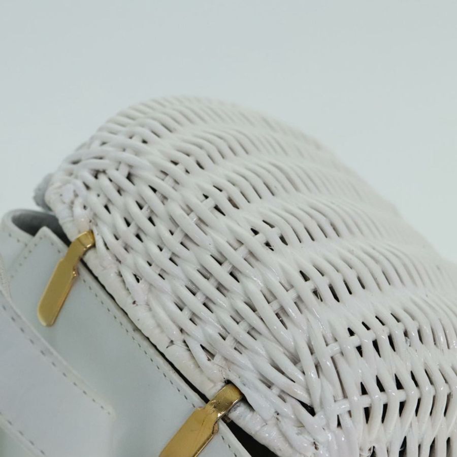 【日本直送】Salvatore Ferragamo 皮革藤編白金雙肩包 Auth 89808V-5