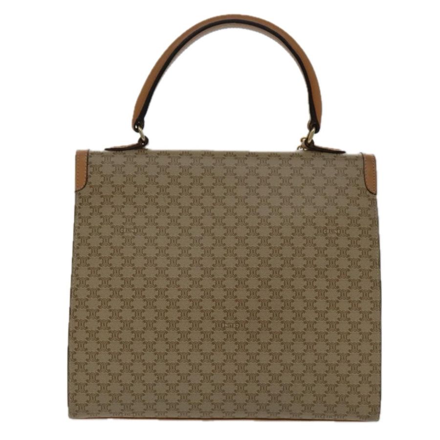 【日本直送】CELINE Macadam帆布手提包 塗佈帆布 米色 正品 yk15582V-1