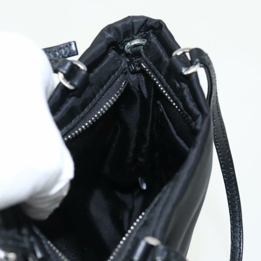 【日本直送】PRADA 尼龍黑色銀色鏈條單肩包 正品 100262AV-21