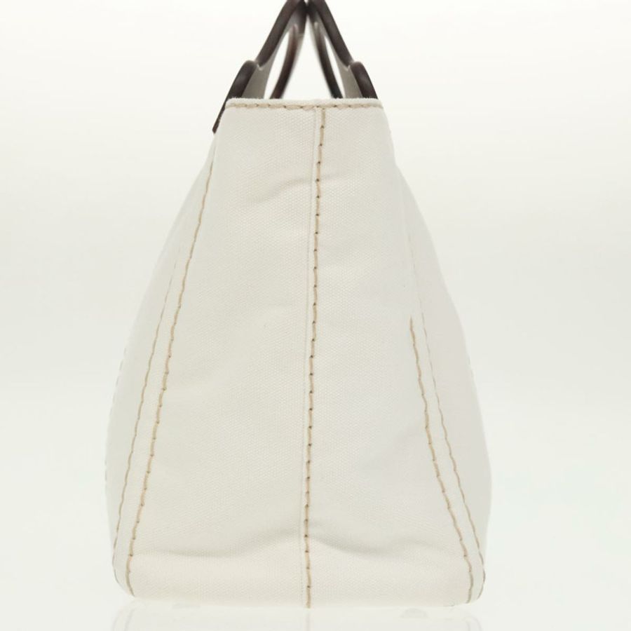 【日本直送】PRADA Canapalage 手袋 帆布 白色 銀色 1BG350 正品 101308SV-3