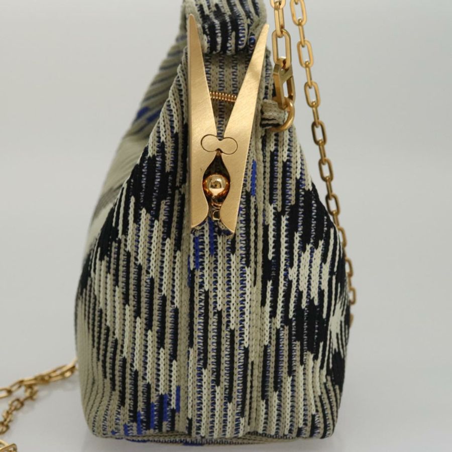 【日本直送】BURBERRY 迷你 Peg 旅行包鏈條手提包 灰色 正品 107507SV-3