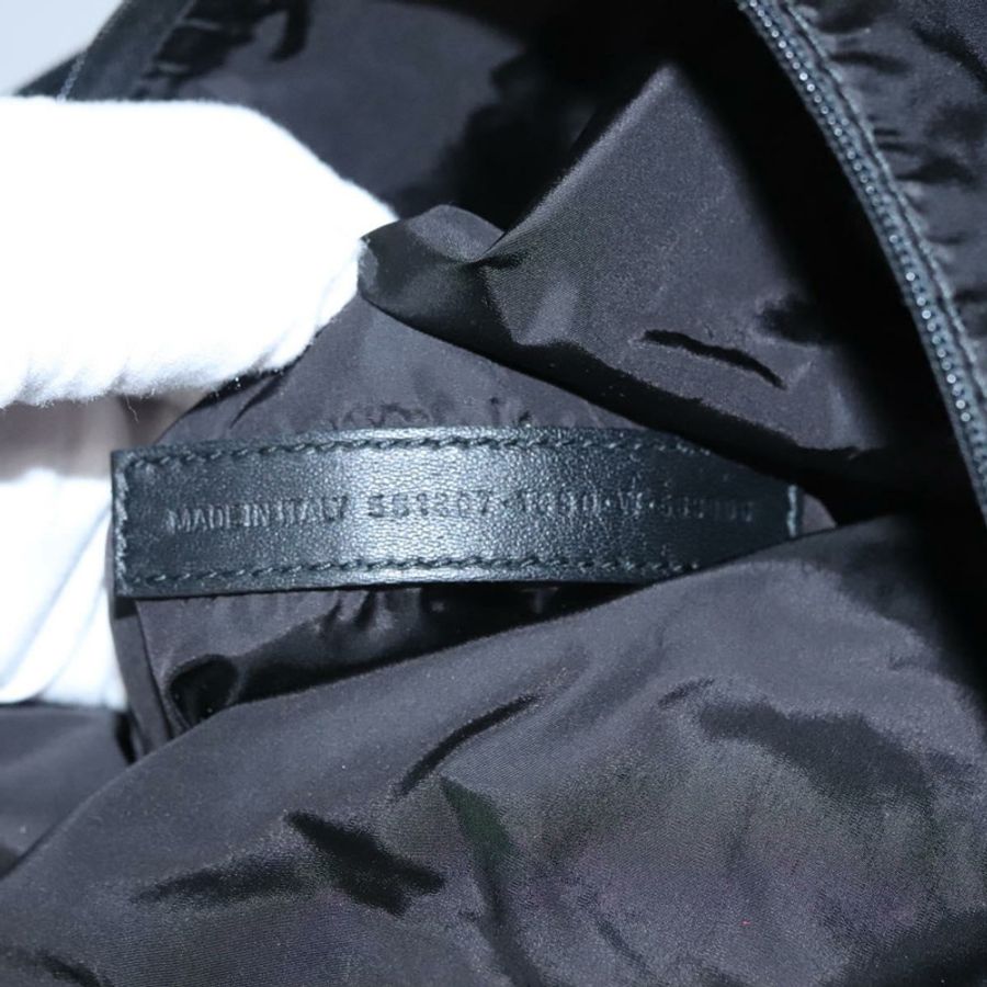 【日本直送】BALENCIAGA 波士頓帆布包 黑色 銀色 正品 mr1018V-11
